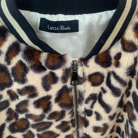 Leopard Fur Bomber - Picture 2 of 5